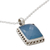 Sterling silver pendant necklace, 'Good Will Spirit' - Sterling Silver Necklace from India with Blue Chalcedony Gem