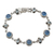 Gliederarmband aus blauem Topas und Chalcedon - Blautopas-Armband mit blauem Chalcedon und Sterlingsilber