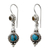 Citrine dangle earrings, 'Sweet Reverie' - Citrine Sterling Silver Earrings with Composite Turquoise
