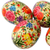 Huevos decorativos de papel maché, (juego de 4) - Huevos de papel maché coloridos hechos a mano (juego de 4)