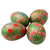 Papier mache decorative eggs, 'Colorful Blooms' (set of 4) - Artisan Crafted Papier Mache Eggs Hand Painted Set of 4