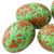 Papier mache eggs, 'Blooming Buds' (set of 4) - Hand Crafted Papier Mache Eggs with Floral Motif (Set of 4)