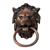 Brass door knocker, 'Lion Arrival' - Copper Plated Brass Lion Door Knocker with Antique Look (image 2c) thumbail