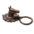 Brass door knocker, 'Horse Arrival' - Horse Door Knocker Copper Plated Brass with Antique Look (image 2c) thumbail