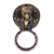 Brass door knocker, 'Elephant Arrival' - Elephant Door Knocker Copper Plated Brass with Antique Look