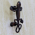 Brass door handle, 'Gecko Passage' - Gecko Door Handle in Antiqued Copper Plated Brass India (image 2) thumbail