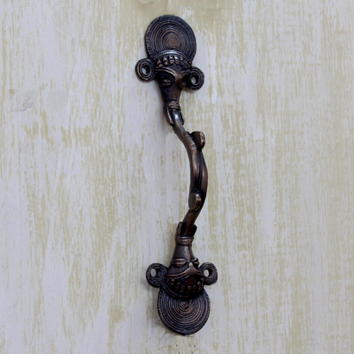 Brass door handle, Ganesha Passage