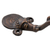 Brass door handle, 'Ganesha Passage' - Ganesha Door Handle in Antiqued Copper Plated Brass India