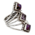 Amethyst cocktail ring, 'Purple Allure' - Amethyst and Reconstituted Turquoise Handmade Cocktail Ring (image 2b) thumbail