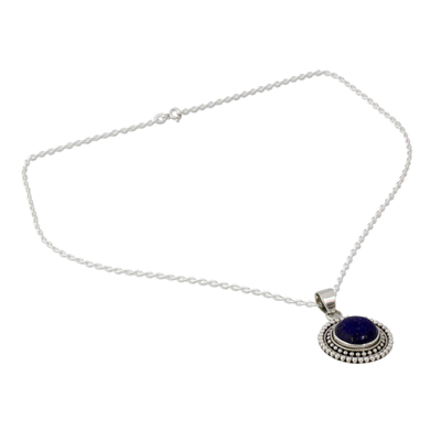 Artisan Crafted Lapis Lazuli and Sterling Silver Necklace