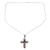 Cultured pearl and amethyst pendant necklace, 'Harmony in White' - Cultured Pearl and Amethyst Necklace with Cross Pendant (image 2a) thumbail