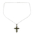 Peridot-Kreuz-Halskette - Von Hand gefertigte Kreuzkette aus Peridot und Sterlingsilber