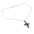 Amethyst cross necklace, 'Divine Harmony' - Handcrafted Amethyst and Sterling Silver Cross Necklace