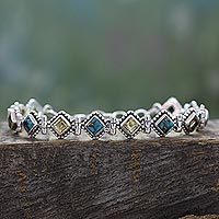 Pulsera de tenis de citrino - Brazalete de Tenis de Plata de Ley India con Citrino