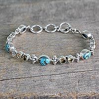 Citrine link bracelet,