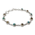 Citrine link bracelet, 'Petite Flowers' - Indian Sterling Silver Jewellery with Citrine and Turquoise