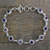 Amethyst link bracelet, 'Petite Flowers' - Amethyst Sterling Silver and Composite Turquoise Bracelet