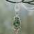 Peridot pendant necklace, 'Resplendent in Green' - Pendant Necklace with Peridot and Composite Turquoise