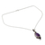 Amethyst pendant necklace, 'Resplendent in Purple' - Purple Turquoise and Amethyst Pendant Necklace from India (image 2a) thumbail