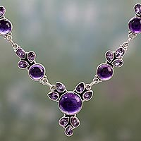 Featured review for Amethyst pendant necklace, Purple Lilacs