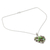 Peridot pendant necklace, 'Green Jaipuri Heart' - Handmade Peridot and Sterling Silver Green Heart Necklace