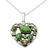 Halskette mit Peridot-Anhänger - Handgefertigte Halskette mit grünem Herz aus Peridot und Sterlingsilber