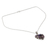 Amethyst pendant necklace, 'Lilac Jaipuri Heart' - Hand Crafted Amethyst and Sterling Silver Heart Necklace (image 2b) thumbail