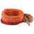 Beaded cotton tie belt, 'Trendy Tangerine' - Orange Embroidered Cotton Tie Belt with Tassels and Beads (image 2a) thumbail