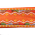 Perlenbesetzter Bindegürtel aus Baumwolle - Orange bestickter Krawattengürtel aus Baumwolle mit Quasten und Perlen