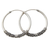 Sterling silver hoop earrings, 'Twist and Turn' - Classic Sterling Silver Hoop Earrings with Wire Accents
