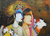 Musik des Lebens‘. - Original indisches Acryl-Porträt von Lord Krishna und Radha