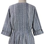 Cotton blouse, 'Dancing Bubbles in Grey' - Artisan Crafted 100% Cotton Blouse in Grey and White