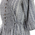 Cotton blouse, 'Dancing Bubbles in Grey' - Artisan Crafted 100% Cotton Blouse in Grey and White (image 2f) thumbail