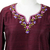 Silk tunic, 'Classy Wine' - Artisan Crafted Embroidered 100% Silk Tunic (image 2e) thumbail