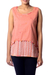 Cotton blouse, 'Peachy Trend' - Artisan Crafted 100% Cotton Peach Blouse from India (image 2a) thumbail