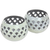Steel tealight holders, 'Green Jali Lattice' (pair) - Green Steel Lattice Tealight Candleholders (Pair)