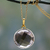 Gold vermeil smoky quartz pendant necklace, 'Ecstasy in the Mist' - Indian Smoky Quartz Necklace Handcrafted in 18k Gold Vermeil thumbail