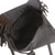 Leather shoulder bag, 'Goa Style' - Espresso Brown Leather Shoulder Bag with 3 Inner Pockets (image 2d) thumbail