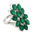 Onyx cocktail ring, 'Lyrical Green' - Artisan Crafted Green Onyx and Sterling Silver Ring (image 2b) thumbail