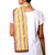 Schal aus Batik-Baumwolle - Gelber indischer Holzschnitt-Schal aus Batik-Baumwolle mit gefärbtem Rankenmuster