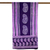 Bufanda batik de algodón, 'Modern Berenjena Paisley' - Pañuelo estampado Paisley morado y blanco y Zig Zag Batik