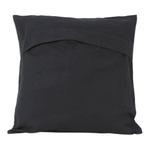 Cotton cushion covers, 'Blue Cockatoos' (pair) - 2 Black Cotton Chainstitch Embroidery Floral Cushion Covers