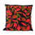 Cotton cushion covers, 'Poppies at Midnight' (pair) - 2 Chainstitch Embroidery Black Cotton Floral Cushion Covers (image 2b) thumbail