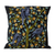 Cotton cushion covers, 'Birds in the Night' (pair) - 2 Indian Aari Embroidered Black Cotton Cushion Covers