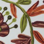 Cotton cushion covers, 'Bronze Blossoms' (pair) - Aari Embroidery Ivory Cotton Cushion Covers (Pair)