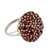 Garnet cluster ring, 'Red Geranium' - Indian Sterling Silver and Garnet Cluster Ring (image 2b) thumbail