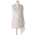 Wool shawl, 'Subtle Warmth' - Taupe and Ivory Striped Wool Shawl from India