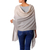 Wool shawl, 'Dusk Shadows' - Kashmiri Beige to Grey Soft Shawl Indian Warm Wool Wrap (image 2c) thumbail