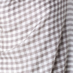 Wool shawl, 'Grey Checkered Lands' - Cream Color Wool Shawl with Thin Checkered Grey Composition