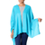Wool shawl, 'Sea Glamour' - 100% Wool Turquoise Shawl with Soft Lightweight Fabric
